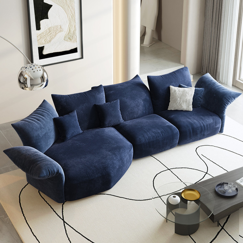 Petal-shaped Sofa, Italian Curved Sofa, Minimalist Corner Sofa - Living room furniture - QONKA HOME