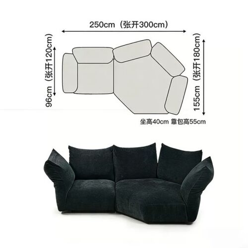 Petal-shaped Sofa, Italian Curved Sofa, Minimalist Corner Sofa - Living room furniture - QONKA HOME