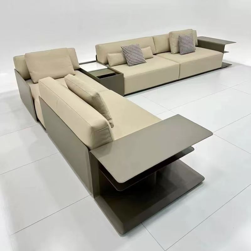 Custom-made Italian Leather Sofas, Hong Kong-style Luxury, Spacious Villa Apartments, Living Room - Living room furniture ...