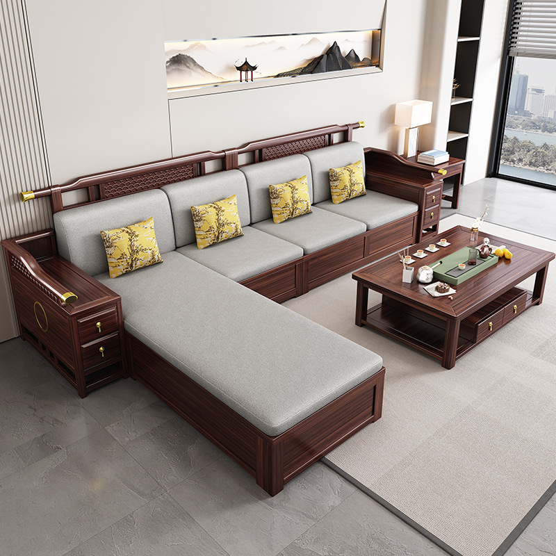 QONKA Nordic-style Solid Wood Sofa, Modern and Minimalist main product image 2