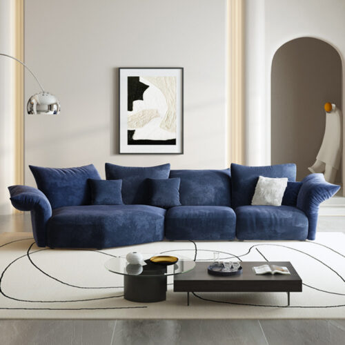 Petal-shaped Sofa, Italian Curved Sofa, Minimalist Corner Sofa - Living room furniture - QONKA HOME
