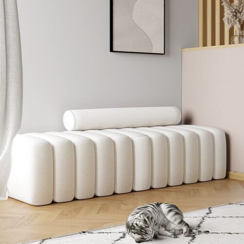 Nordic-Style Luxury Shoe Bench, Minimalist and Creative Bedroom Footstool - Living room furniture - QONKA HOME