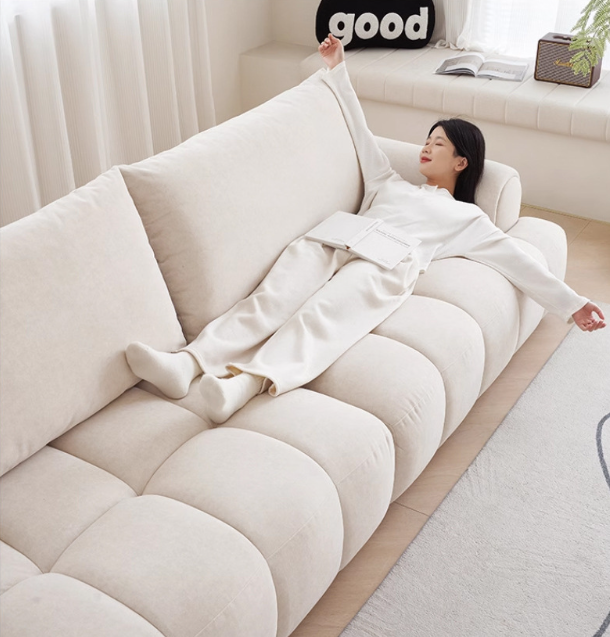 French-style Tufted Sofa, Puff Sofa for Small Spaces