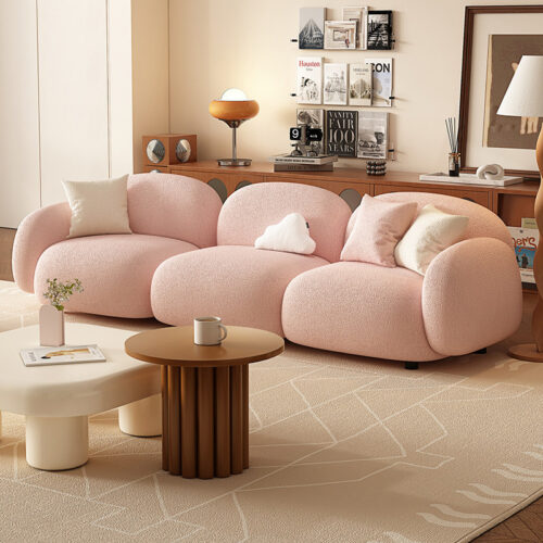 Cream-colored Sofa, Cozy and Cute Sofa - Living room furniture - QONKA HOME