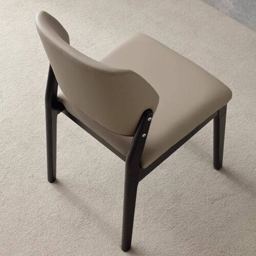 Elegant Solid Wood Dining Chair Padded Ergonomic Side Chair for Home & Restaurant - Solid wood dining chair - QONKA HOME