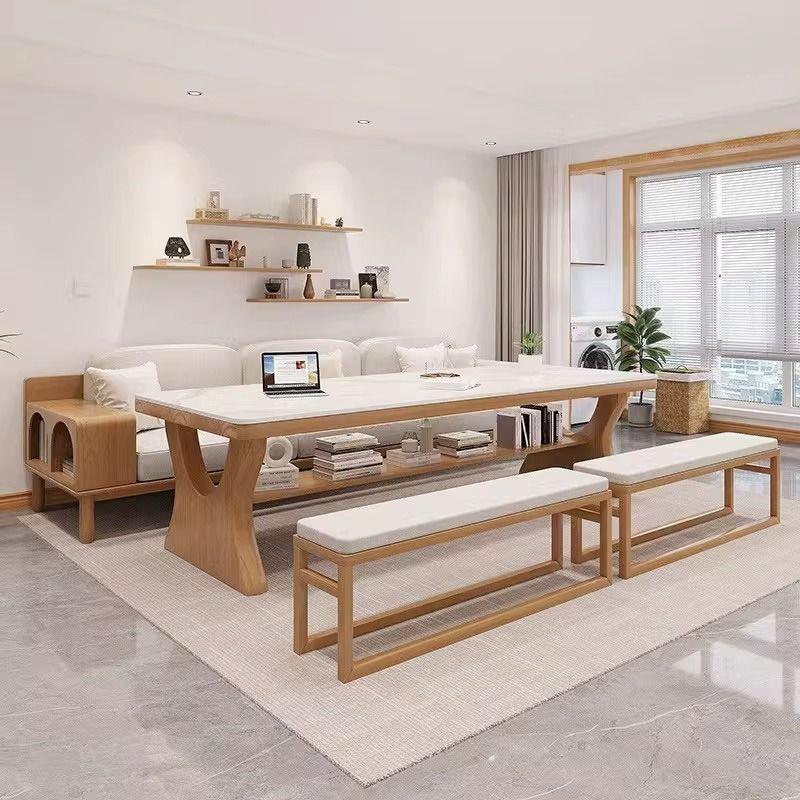 QONKA New Chinese-Style Walnut Sofa, Light Luxury and Sophistication main product image 2
