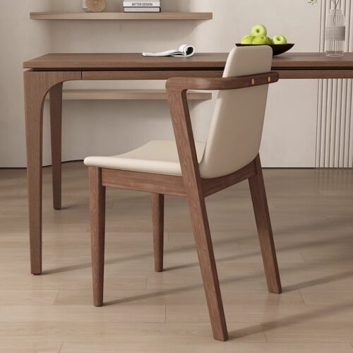 QONKA Rubber Wood Stool Hand‑Woven Rope Seat Solid Wood Square Side Stool Dining Bar Stool for Home Kitchen Living R main product image 3