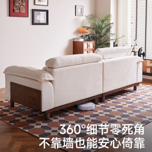 Japanese-Style Solid Wood Sofa, Modern and Minimalist - Living room furniture - QONKA HOME