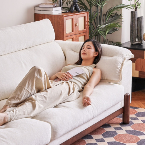 Japanese-Style Solid Wood Sofa, Modern and Minimalist - Living room furniture - QONKA HOME