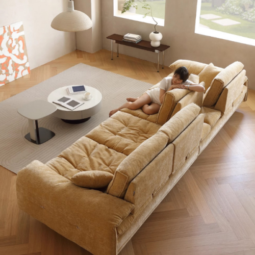 Modern Minimalist Sailboat Sofa, New Luxury Style, Extra-Wide Seat Depth with Adjustable Backrest - Living room furniture ...