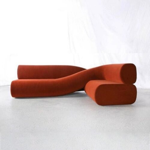 Creative Scandinavian-style L-shaped Corner Sofa with an Irregular - Living room furniture - QONKA HOME