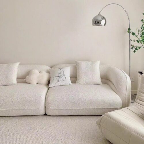 QONKA Modern Wabi-Sabi-Style Ash Wood Custom-Shaped Sofa main product image 4