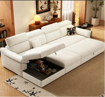 QONKA Pebble-Patterned Sofa for Villas and Apartments: Light Luxury and Sophistication main product image 4