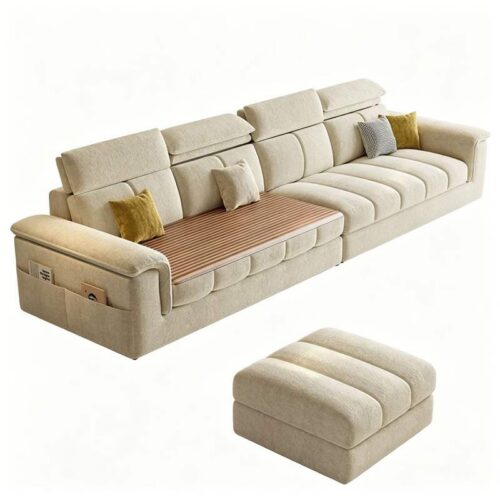 Summer and Winter Sofa, Modern Luxury-Style Chenille Fabric - Living room furniture - QONKA HOME