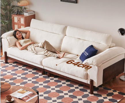 Japanese-Style Solid Wood Sofa, Modern and Minimalist - Living room furniture - QONKA HOME