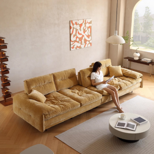 Modern Minimalist Sailboat Sofa, New Luxury Style, Extra-Wide Seat Depth with Adjustable Backrest - Living room furniture ...