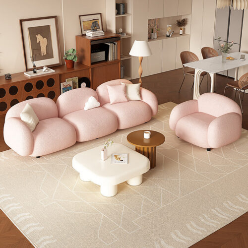 Cream-colored Sofa, Cozy and Cute Sofa - Living room furniture - QONKA HOME