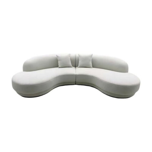 Nordic-style Sofas, Customizable, Curved Fabric Sofa - Living room furniture - QONKA HOME