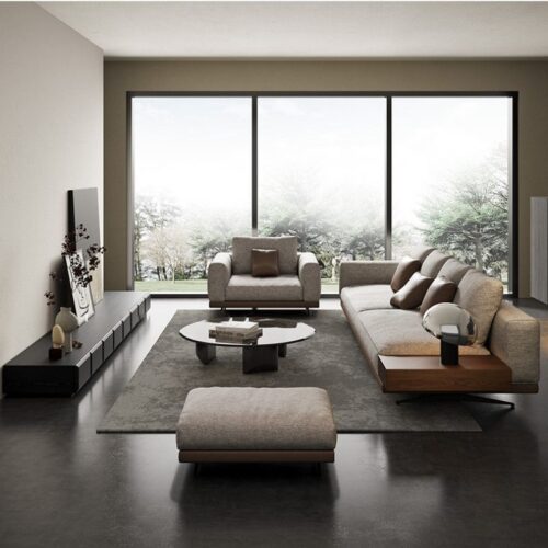 Classic-Style Cotton-Linen Sofa | Italian Minimalist Luxury Sofa - Living room furniture - QONKA HOME