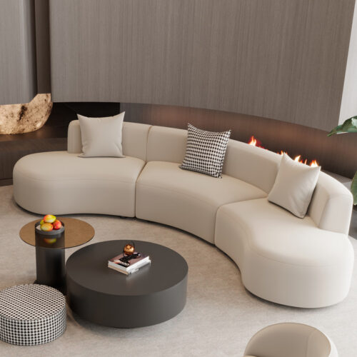 Nordic-style Modern Luxury Sofas, Curved Sofas, for Hotel Lobbies, Living Rooms - Living room furniture - QONKA HOME