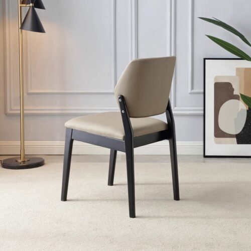Elegant Solid Wood Dining Chair Padded Ergonomic Side Chair for Home & Restaurant - Solid wood dining chair - QONKA HOME