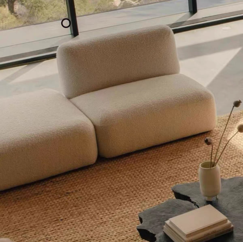 Vintage-style French Sofa, Wabi-Sabi-inspired Modular Pieces