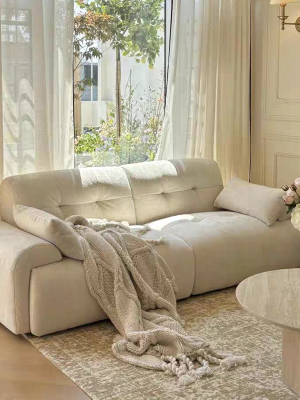 Lamb Fleece Solid Wood Leisure Accent Chair