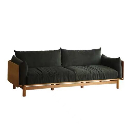 QONKA Modern Wabi-Sabi-Style Ash Wood Custom-Shaped Sofa main product image 5