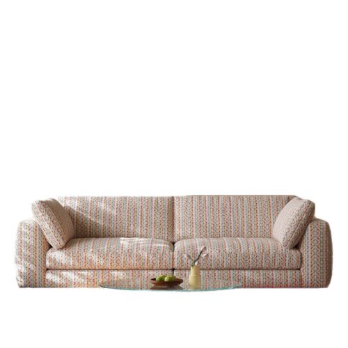 QONKA Nordic Minimalist Cream-Colored Sofa, Italian Minimalist Luxury Curved Sofa main product image 5