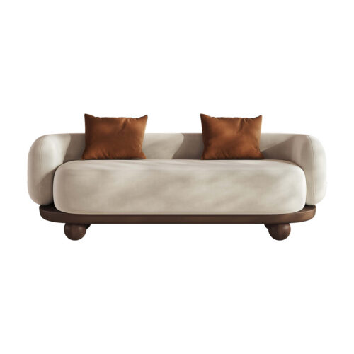 Footstool-Style Song-Style Aesthetic Straight-Line Sofa - Living room furniture - QONKA HOME