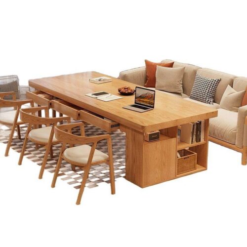QONKA Luxury Marble Dining Table with Thickened Stainless Steel Base Modern Rectangular Dining Table for Home Dining main product image 5