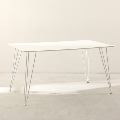 QONKA Oval Artificial Marble Dining Table Fluted Carbon Steel Leg Modern Luxury Dinner Table main product image 6