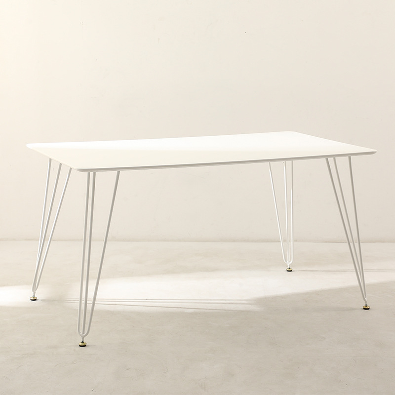 QONKA Oval Artificial Marble Dining Table Fluted Carbon Steel Leg Modern Luxury Dinner Table main product image 6