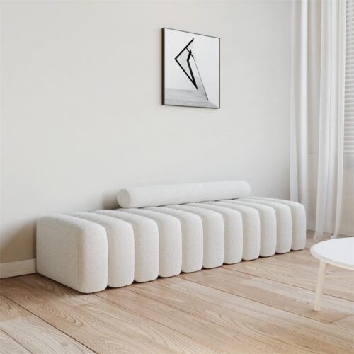Nordic-Style Luxury Shoe Bench, Minimalist and Creative Bedroom Footstool - Living room furniture - QONKA HOME
