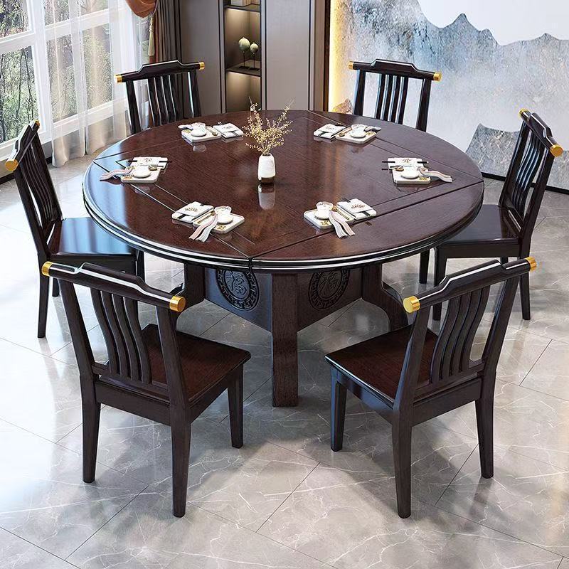 QONKA Rectangular Solid Pine Wood Dining Table Wavy Sculptural Leg Mid Century Dinner Table main product image 7