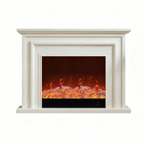 White Electric Fireplace TV Stand - Living room furniture - QONKA HOME