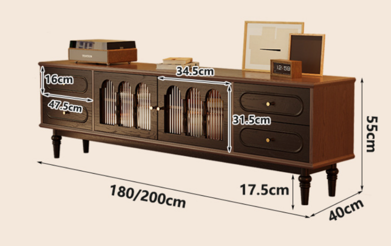 Walnut Solid Wood TV Stand