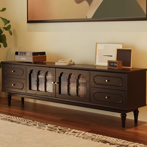 Walnut Solid Wood TV Stand - Living room furniture - QONKA HOME