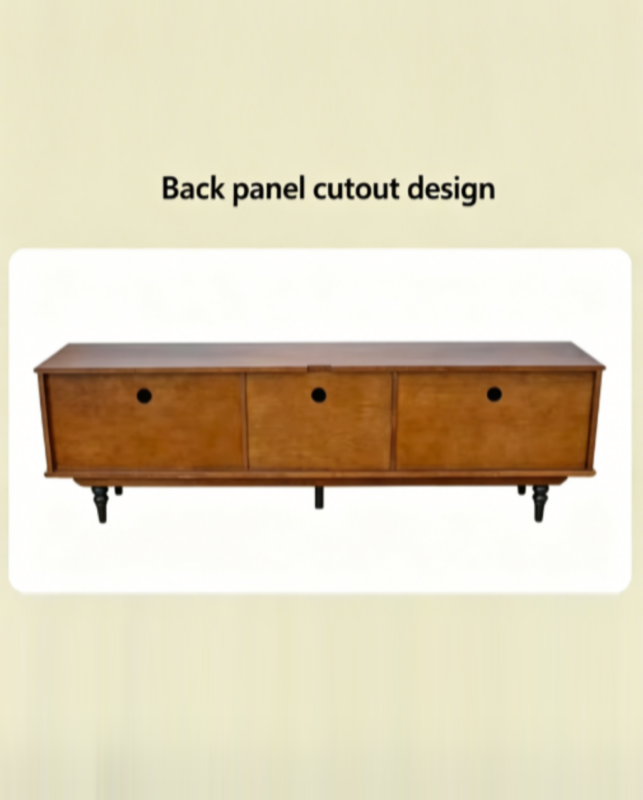 Vintage Gothic Arched Glass TV Cabinet