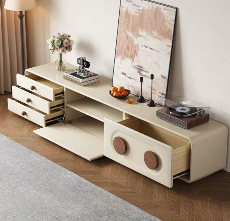 Cream Style TV Cabinet - Living room furniture - QONKA HOME