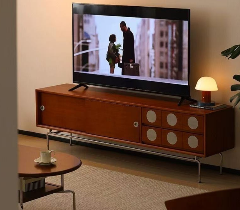 Retro Wood TV Cabinet - Living room furniture - QONKA HOME