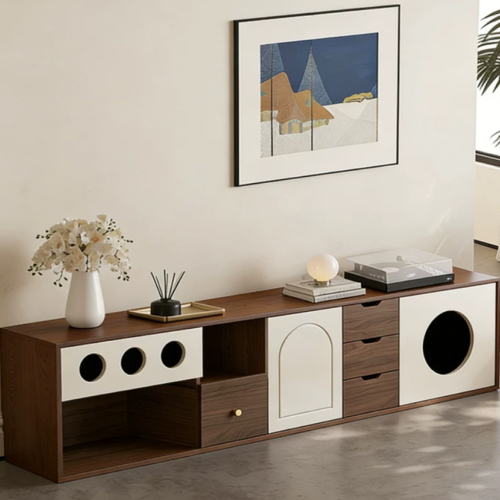 Multi-functional Cat House TV Cabinet - Living room furniture - QONKA HOME