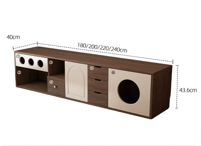 Multi-functional Cat House TV Cabinet