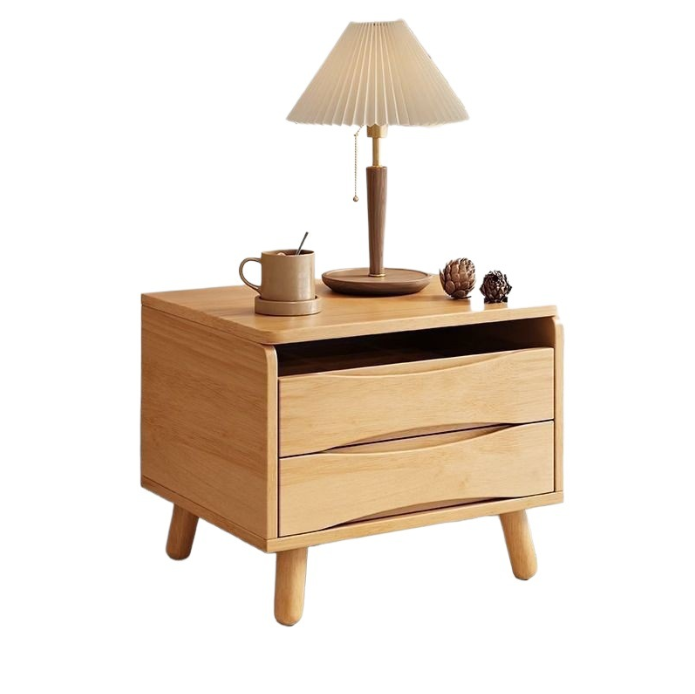 Wooden Tabletop Makeup Storage Cabinet with Mirror