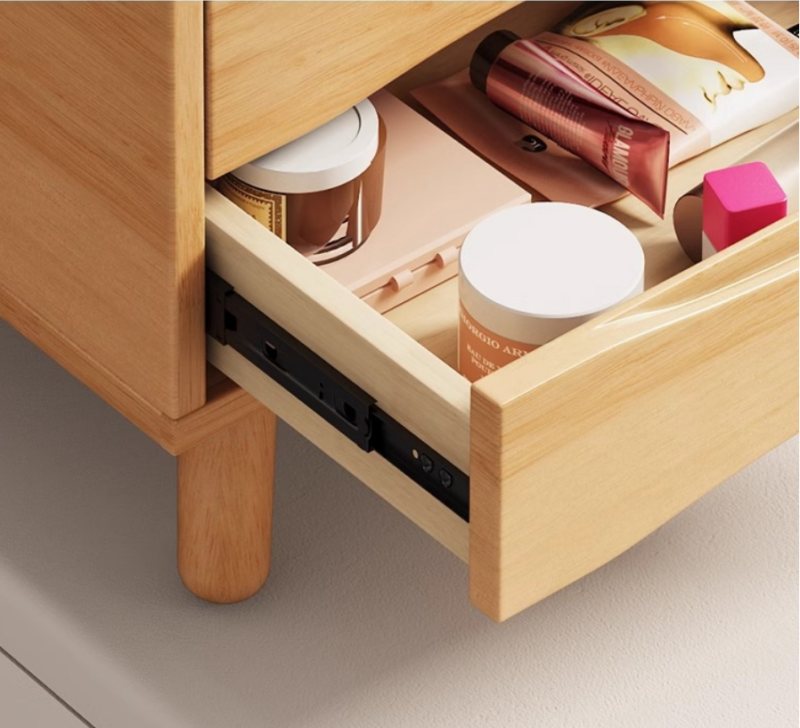 Wooden Tabletop Makeup Storage Cabinet with Mirror