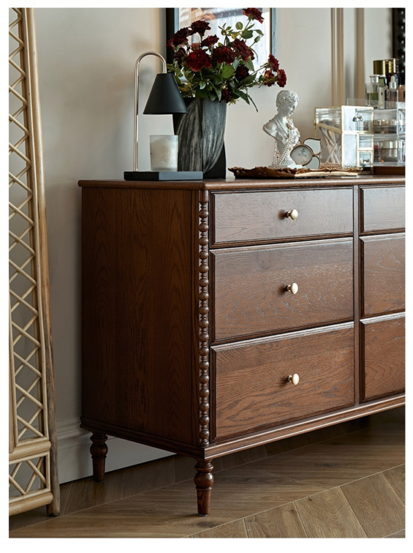 Retro Extendable Dresser Makeup Vanity Combo