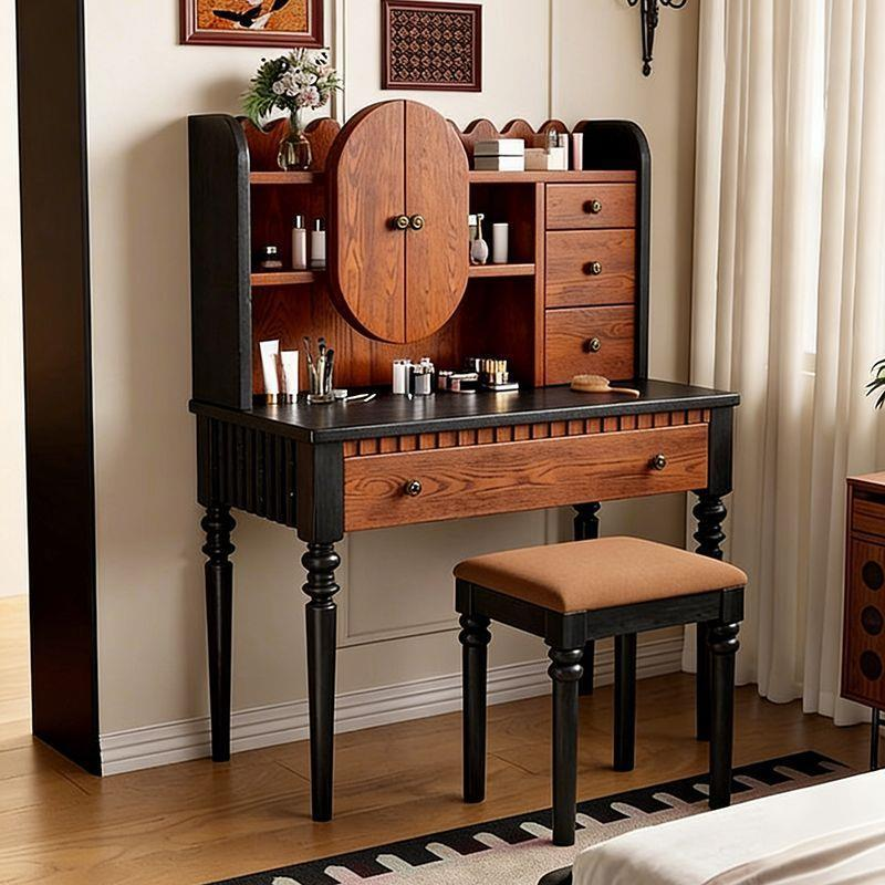 Straight Flat Panel Solid Wood Bed