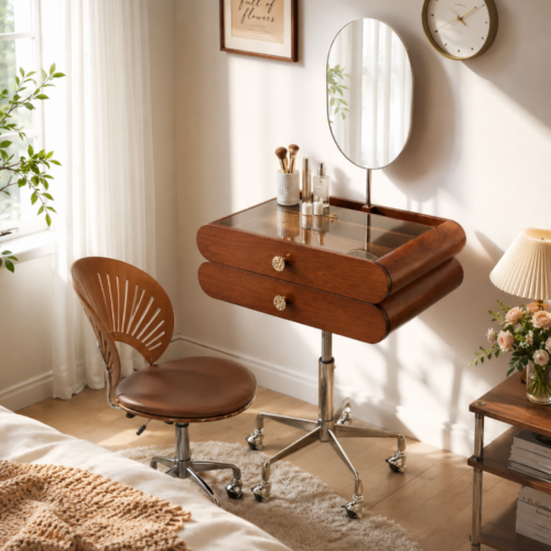 Height Adjustable Makeup Desk - Bedroom furniture - QONKA HOME