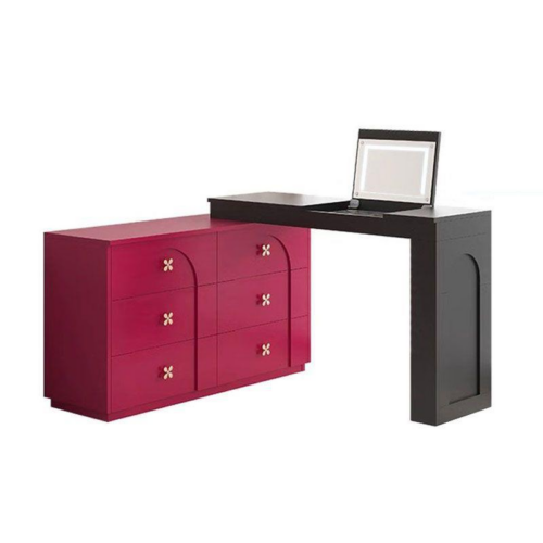 L-Shaped Flip-Up LED Vanity Table - Bedroom furniture - QONKA HOME