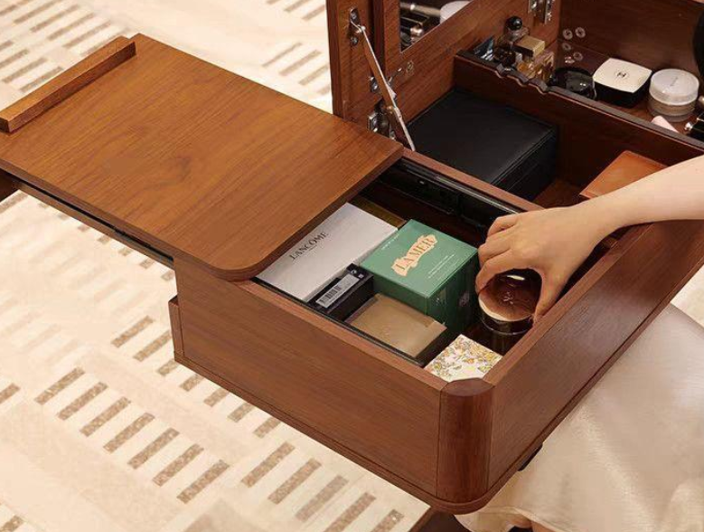 Mobile Adjustable Flip-top Vanity Table